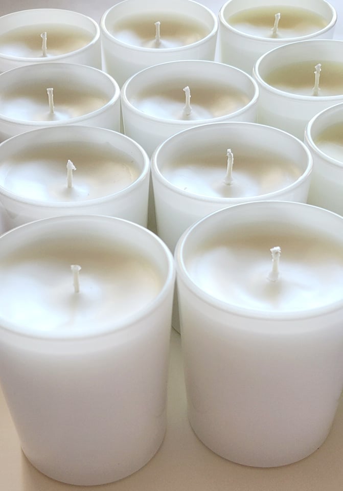 4'' Tall x 2.8'' White Wax Pillar Candle - Bulk - Potomac Floral Wholesale